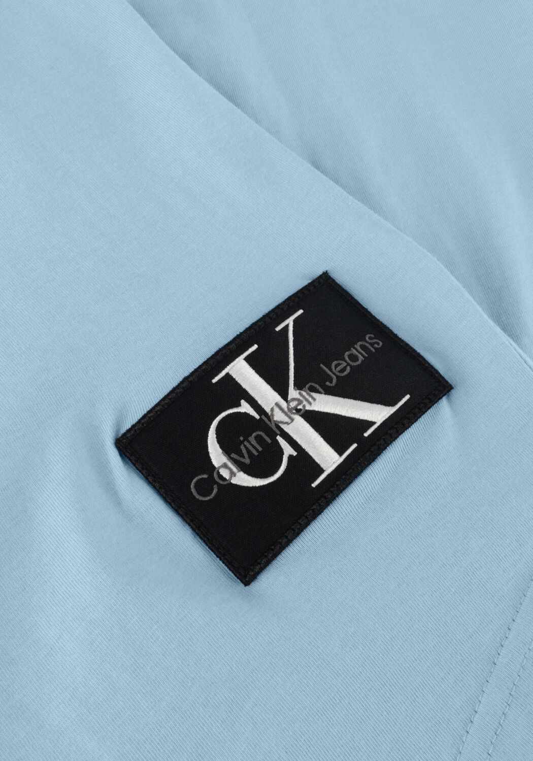 Hellblau CALVIN KLEIN T-shirt BADGE TURN UP SLEEVE - large