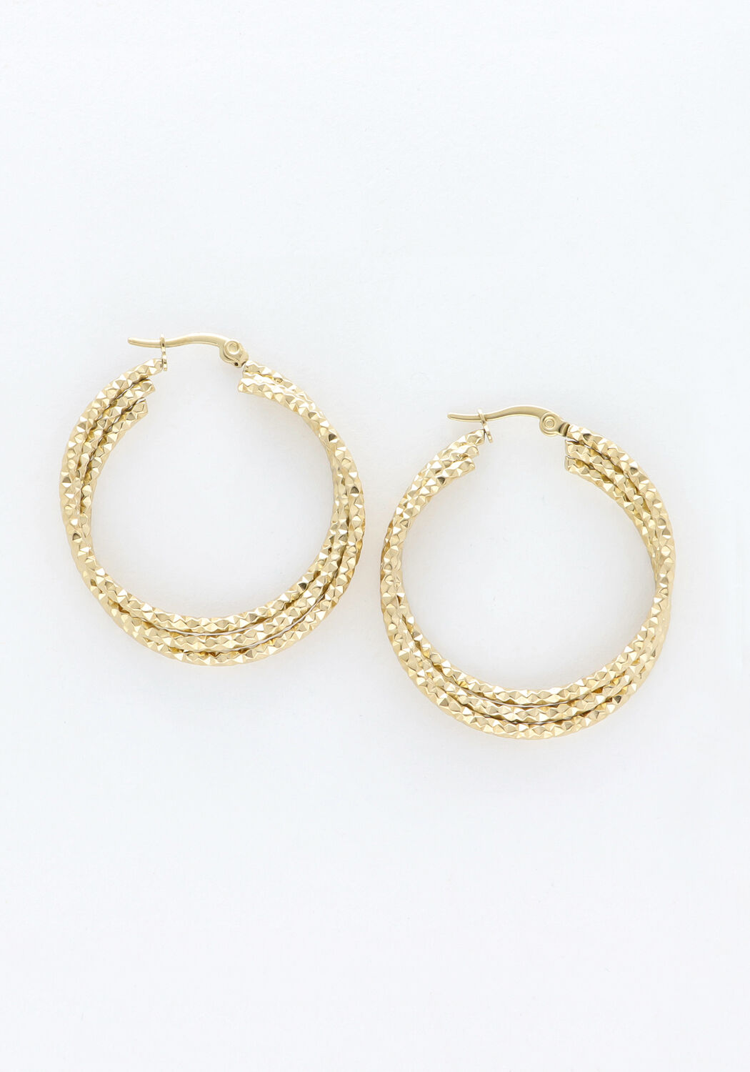 Goldfarbig NOTRE-V Ohrringe EARRING DOUBLE RING