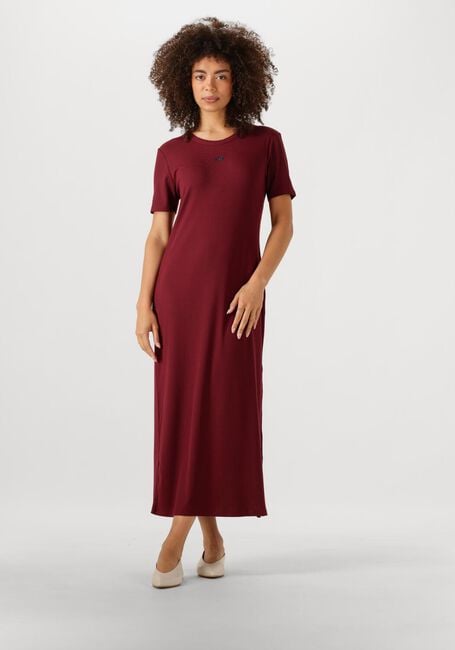 Rote CALVIN KLEIN Maxikleid A- MODAL RIB SS DRESS - large