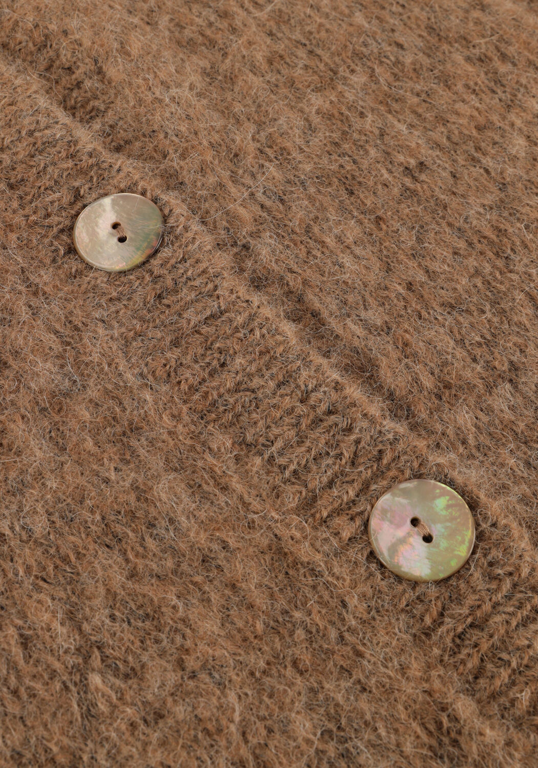 Camelfarbene BY-BAR Strickjacke RILEY ECO CARDIGAN - large