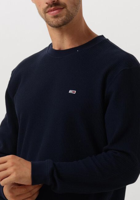 Dunkelblau TOMMY JEANS Pullover TJM REG WAFFLE L/S TEE - large