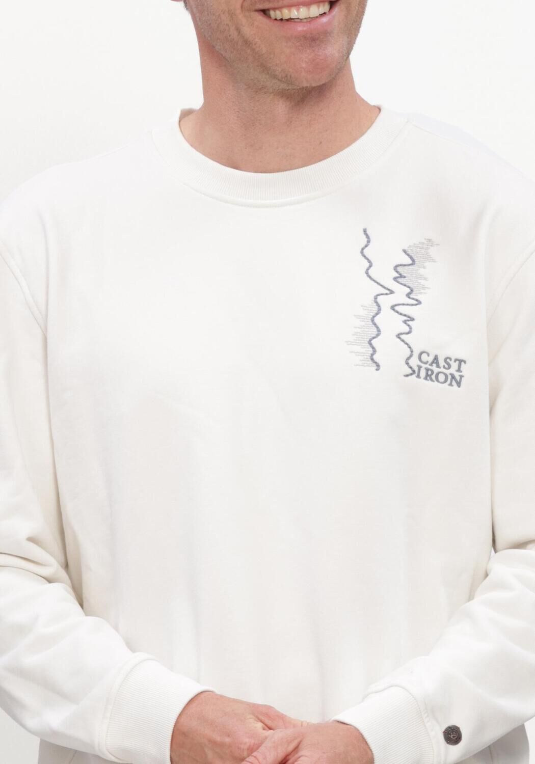 Nicht-gerade weiss CAST IRON Sweatshirt CREWNECK RELAXED FIT GRAPHIC - large