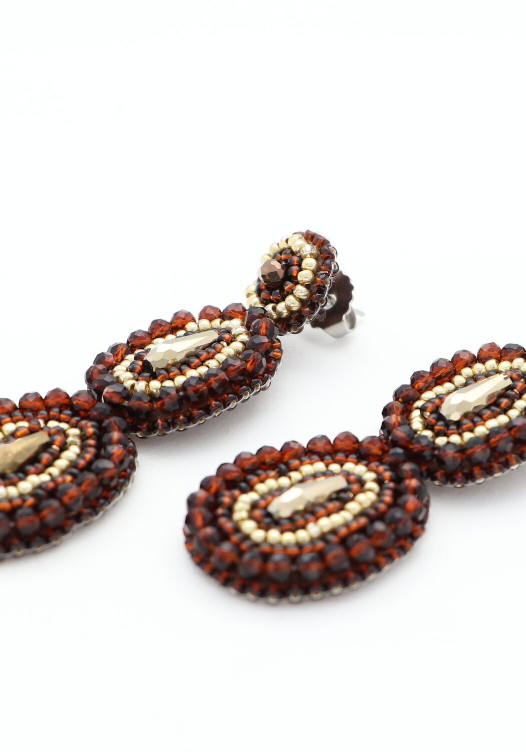 Braune PAULIE POCKET Ohrringe ELLA SHINE EARRINGS - large