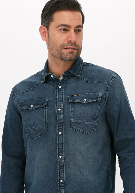 Dunkelblau PME LEGEND Jeansjacke LONG SLEEVE SHIRT TINTED BLUE VINTAGE - large