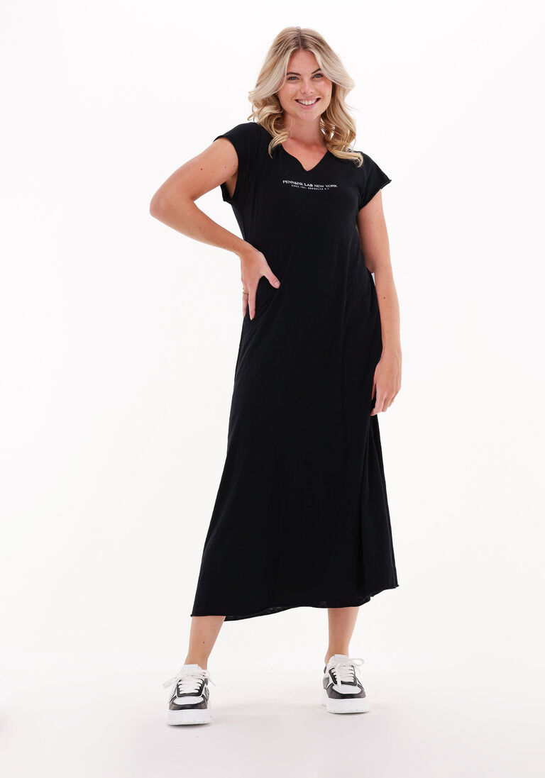 schwarze penn & ink midikleid s22t800lab