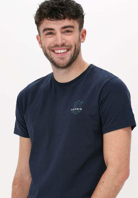Dunkelblau BLS HAFNIA T-shirt MINI OUTLINE LOGO T-SHIRT - large