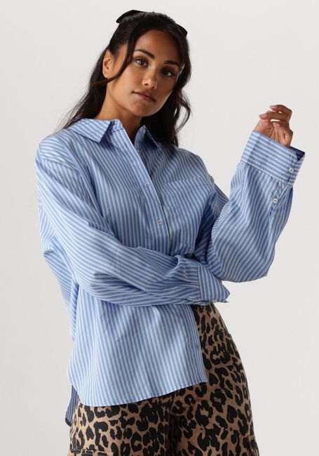 Blaue MODSTRÖM Blusen KADIRMD STRIPE SHIRT - large