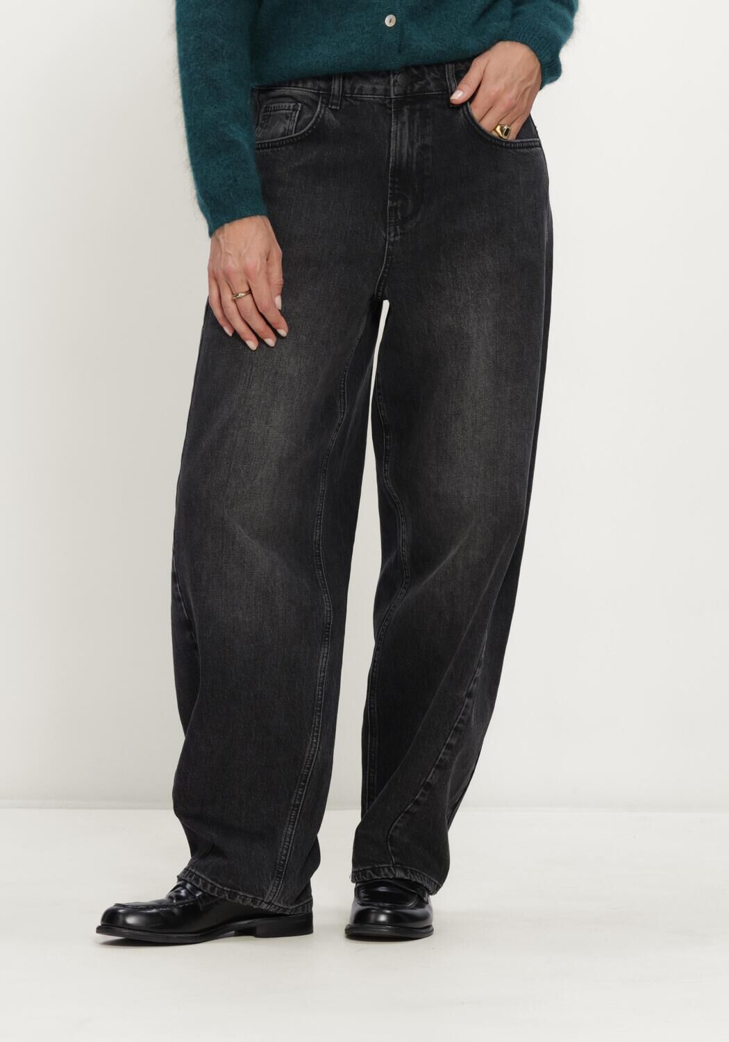 Schwarze STUDIO ANNELOES Weite Hose Frenkie balloon trousers - large