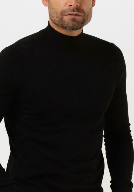 Schwarze PUREWHITE Rollkragenpullover ESSENTIAL KNIT MOCKNECK LS - large