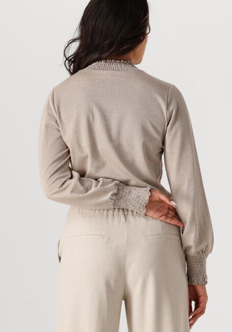 Beige SUMMUM Pullover SMOCKED TOP FINE LUREX JERSEY - large