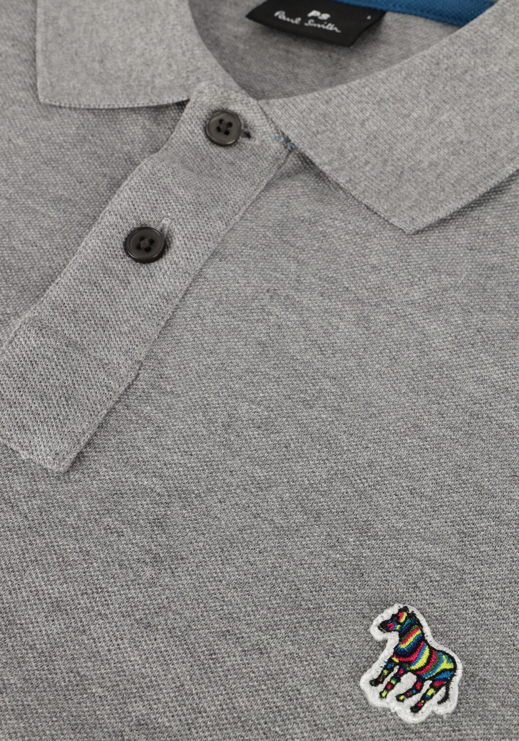 Graue PS PAUL SMITH Polo-Shirt MENS SLIM FIT SS POLO SHIRT ZEBRA - large