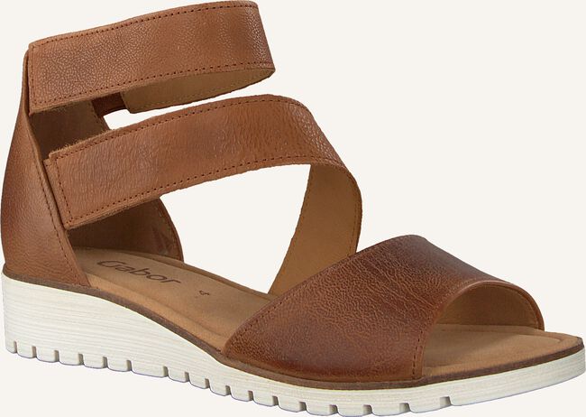 Cognacfarbene GABOR Flache Sandalen 582 Cognacfarbene GABOR Flache Sandalen 582 - large