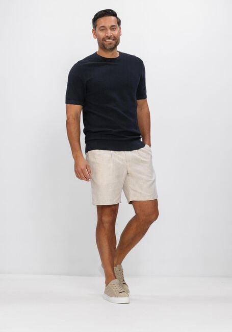 Dunkelblau PROFUOMO T-shirt T-SHIRT CREW NECK COTTON LINEN - large