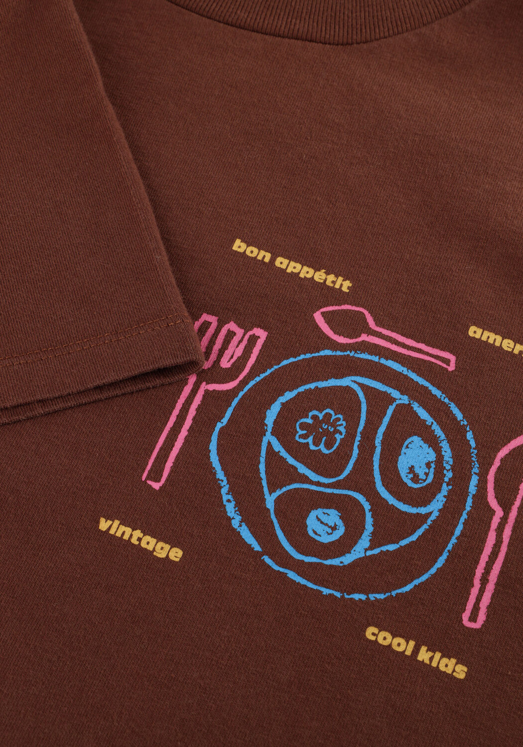 Braune AMERICAN VINTAGE T-shirt FIZVALLEY - large