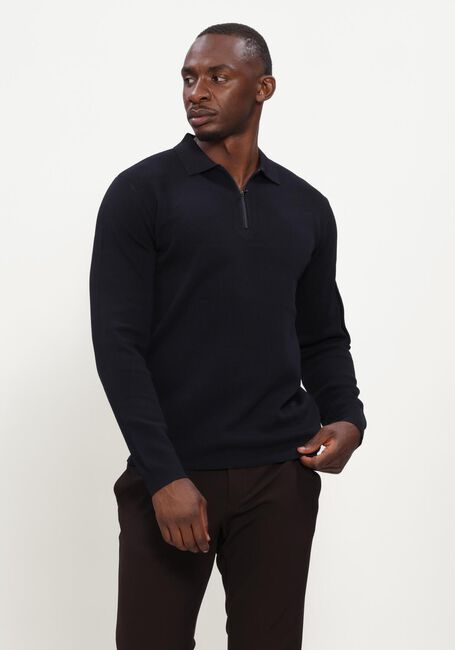 Dunkelblau GENTI Pullover POLO ZIP LS - large