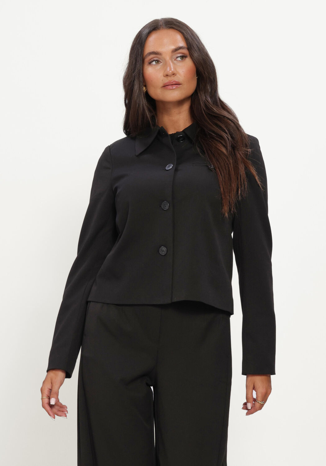 Schwarze OBJECT Blazer OBJLISA RE L/S SHORT BLAZER JACKET NOOS - large