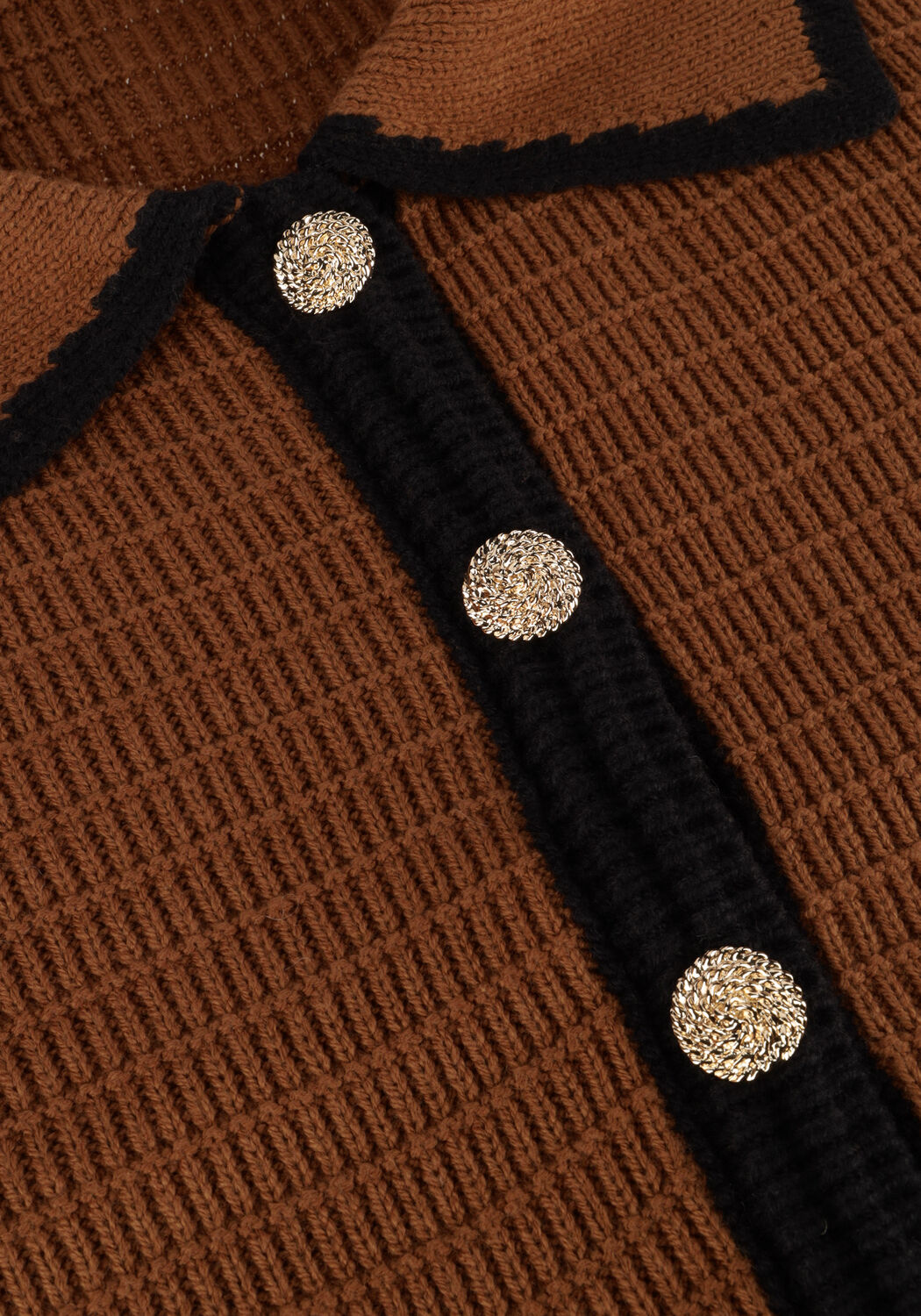 Braune Y.A.S. Strickjacke YASKLOMA SS KNIT CARDIGAN - large