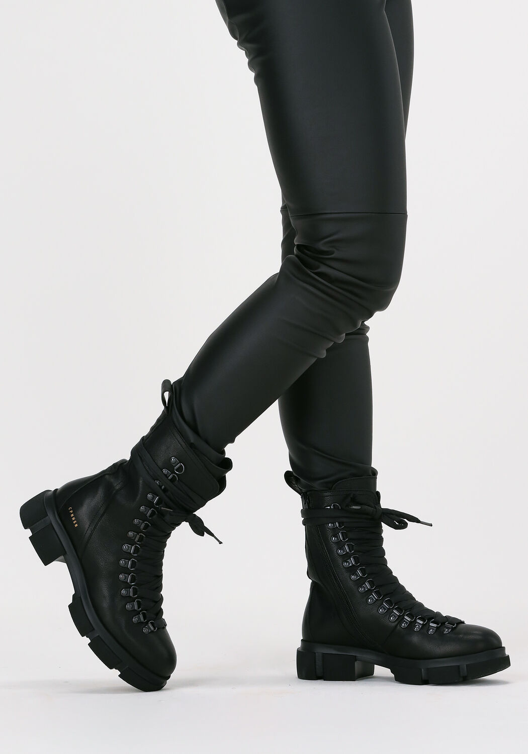 Schwarze COPENHAGEN STUDIOS Schn&uuml;rboots CPH559 - large