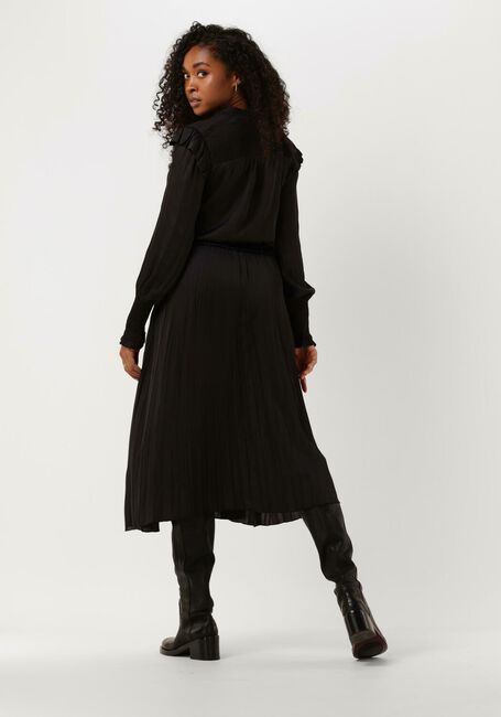 Schwarze SCOTCH & SODA Midikleid SMOCK STITCH MIDI DRESS IN RECYCLED POLYESTER - large