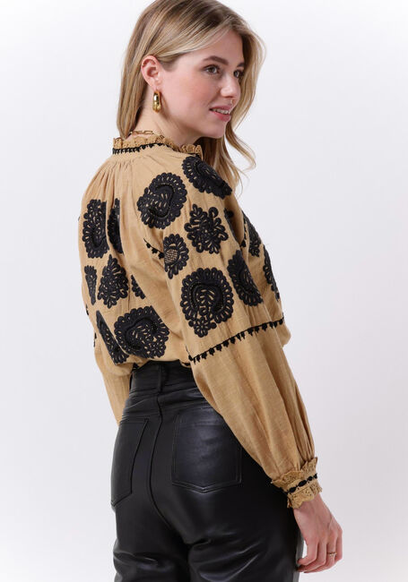 Camelfarbene ANTIK BATIK Blusen TOBBY BLOUSE - large