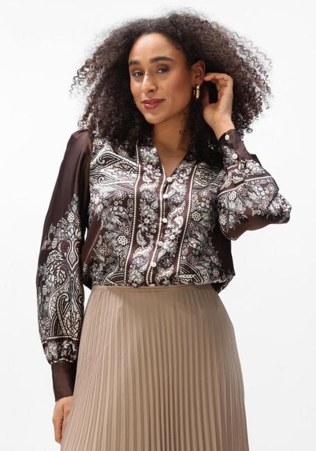 Braune NEO NOIR Blusen MASSIMA PAISLEY BORDER BLOUSE - large