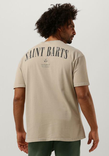 Sand PUREWHITE T-shirt TSHIRT WITH SMALL FRONT LOGO AT SIDE AND BIG BACK PRINT - large