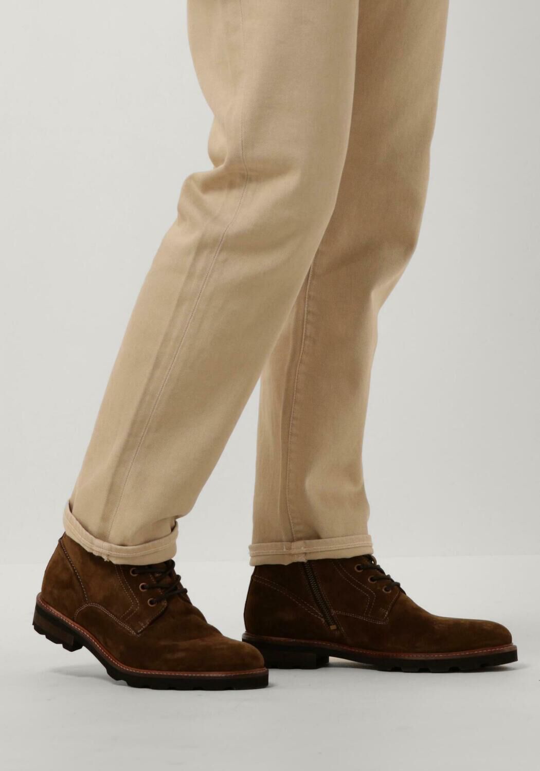 Cognacfarbene MAZZELTOV Schn&uuml;rboots 90002 - large