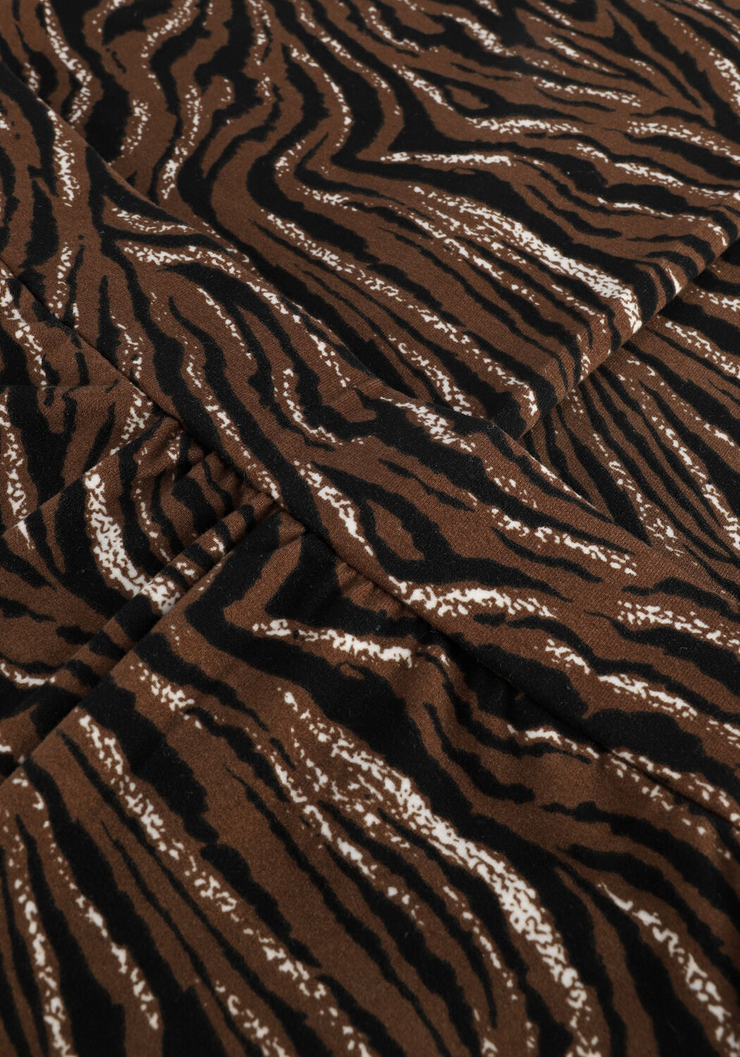 Braune COLOURFUL REBEL Schlaghose TIGER PEACHED FLARE PANTS - large