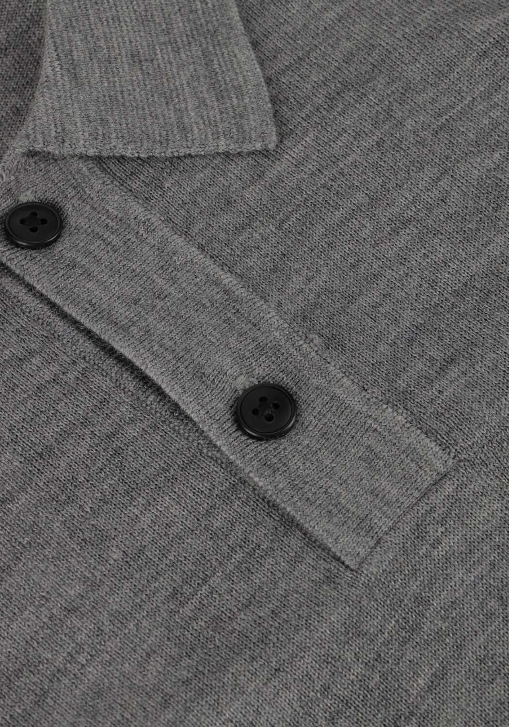 Graue SELECTED MEN Pullover SLHTRAY LS KNIT MERINO POLO - large