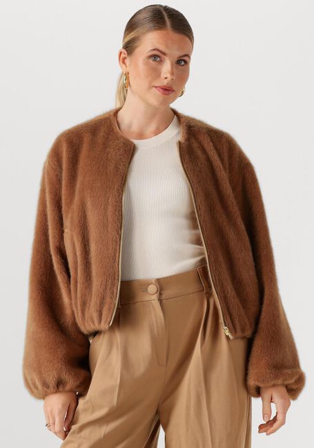 Braune OMODA ATELIER Fake-Fur-Jack OM-JANE JACKET - large
