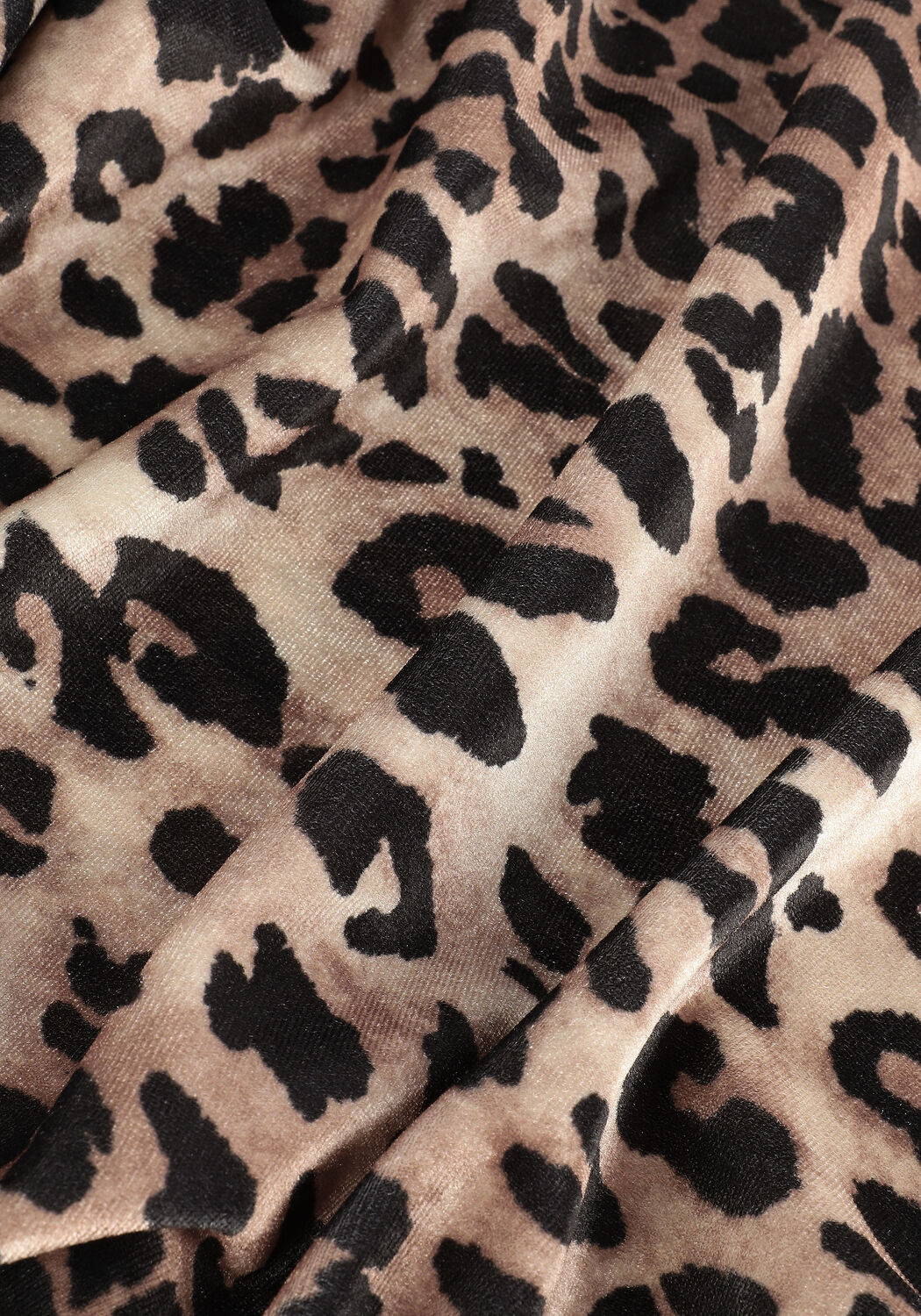 Braune CATWALK JUNKIE Top LS WILD LEOPARD VELVET - large