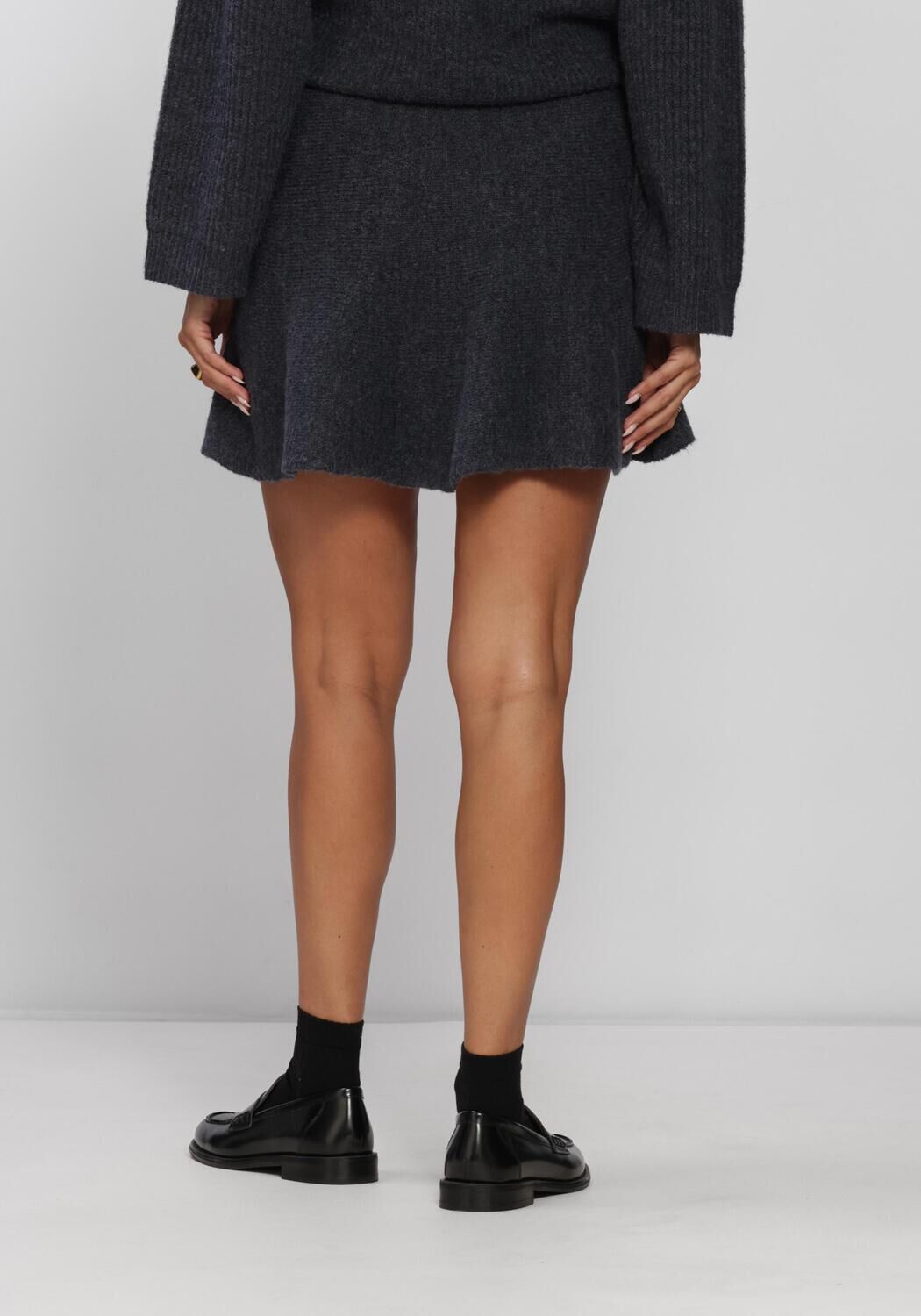 Dunkelgrau EDITED Minirock ADALEE WOOL KNIT SKIRT - large
