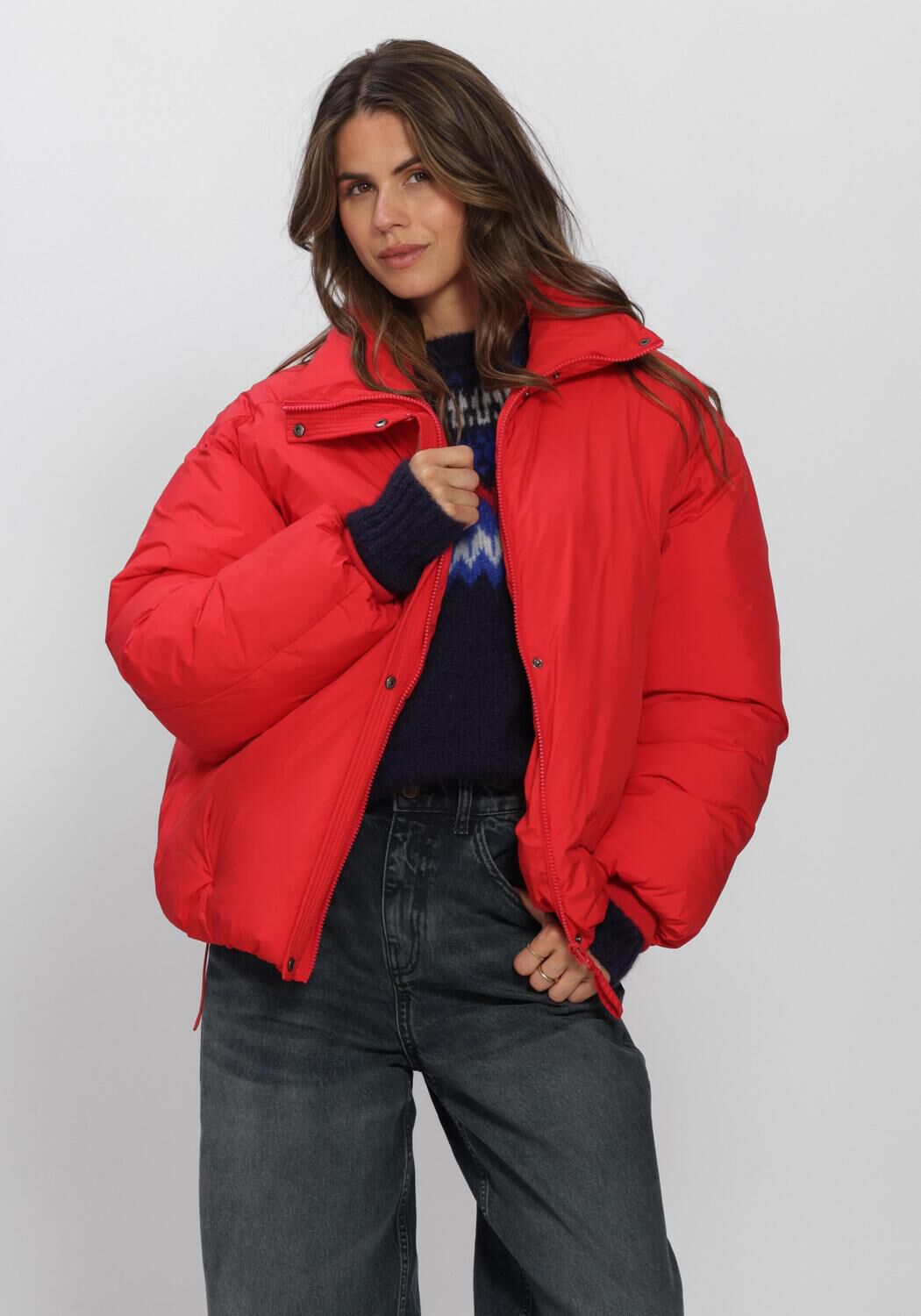 Rote BY-BAR Wattierte Jack JOY JACKET - large