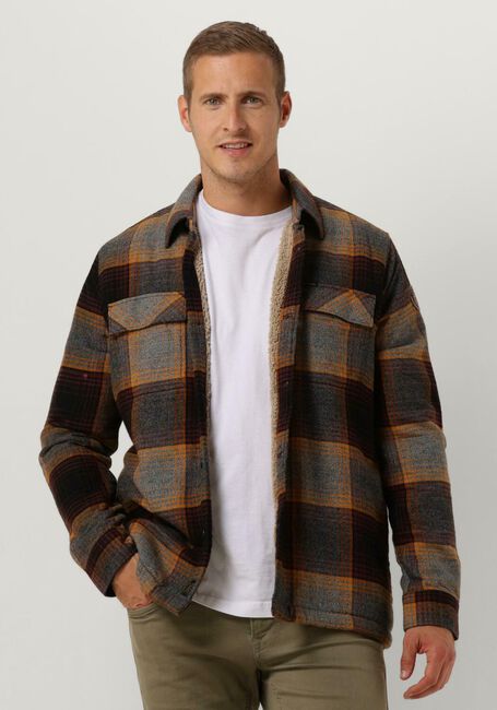 Mehrfarbige/Bunte PME LEGEND Overshirt LONG SLEEVE SHIRT FLANEL YARNDYED CHECK WITH FUR - large