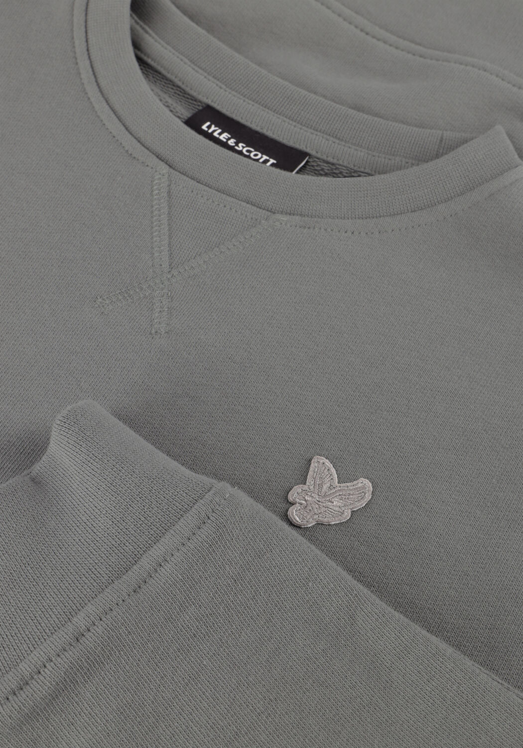 Graue LYLE & SCOTT Sweatshirt TONAL CREW NECK SWEATSHIRT - large