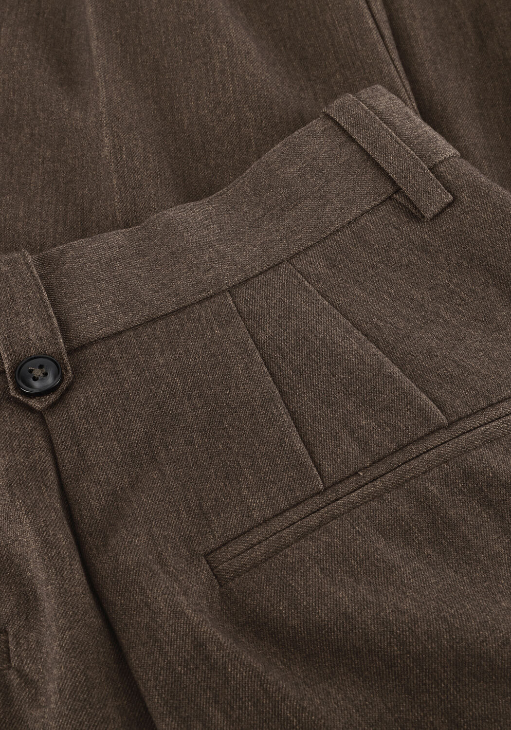 Braune OBJECT Weite Hose OBJKARA HW STRAIGHT PANT 142 - large