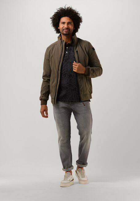 Dunkelgrau PME LEGEND Polo-Shirt SHORT SLEEVE POLO PIQUE MELANGE AOP - large