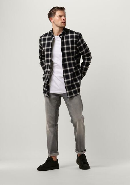 Graue VANGUARD Overshirt LONG SLEEVE SHIRT CHECK VISCOSE COTTON BLEND - large