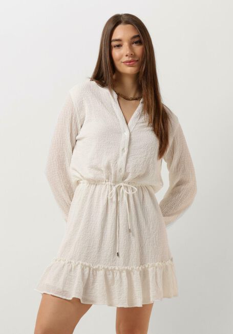 Ecru ALIX THE LABEL Minikleid LADIES WOVEN STRUCTURED CHIFFON DRESS - large