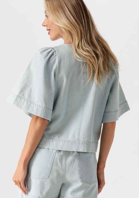 Blaue BY-BAR Blusen OLIVIA BLEECHED DENIM BLOUSE - large
