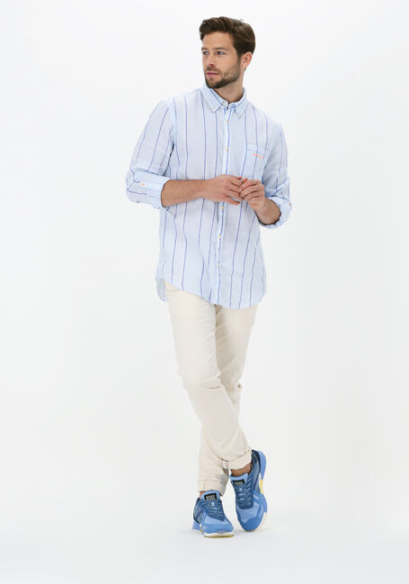 Blaue SCOTCH & SODA Casual-Oberhemd REGULAR FIT - YARN DYED COTTON-LINEN BLEND SHIRT - large