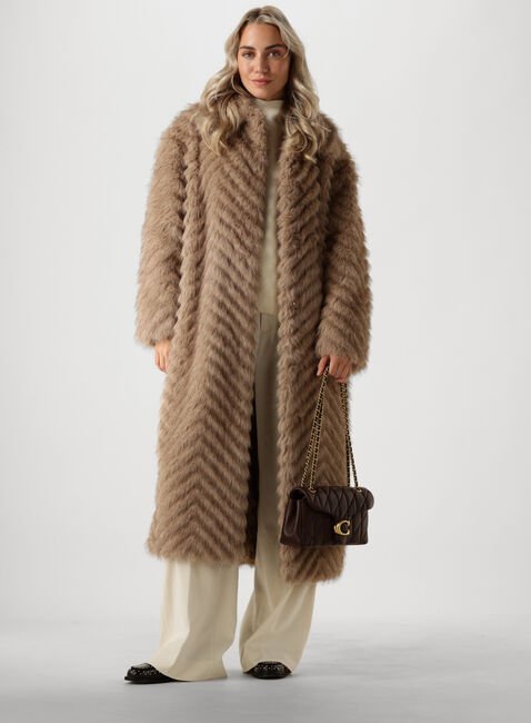 Beige STAND STUDIO Fake-Fur-Jack WYNTHER COAT - large
