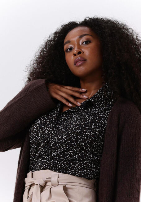 Braune Y.A.S. Strickjacke YASALVA LS LONG KNIT CARDIGAN - large