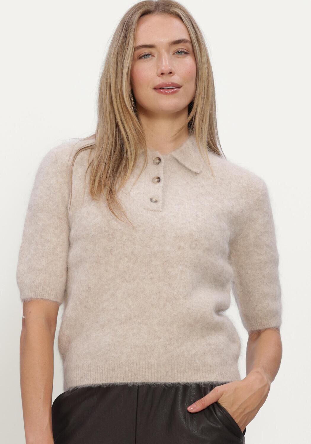 Beige KNIT-TED Pullover SHERMAN TOP - large