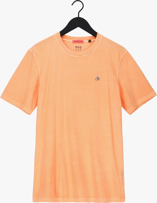 Orangene SCOTCH & SODA T-shirt GARMENT-DYED CREWNECK TEE WITH EMBROIDERY LOGO - large