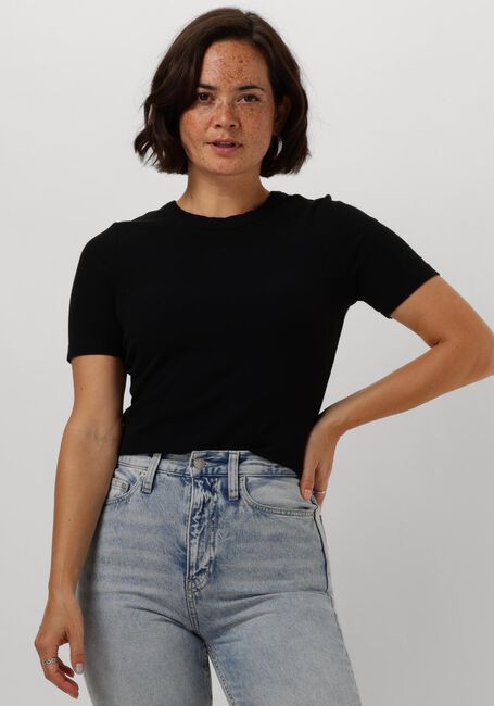 Schwarze CATWALK JUNKIE T-shirt RIBBED TEE - large
