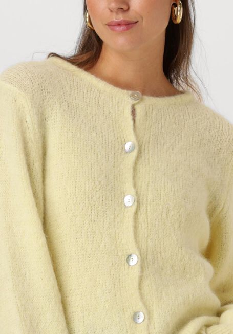 Gelbe AMERICAN DREAMS Strickjacke SUSAN ALPACA CARDIGAN - large
