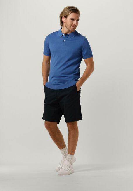 Blaue SELECTED HOMME Polo-Shirt SLHTOWN SS KNIT POLO B - large
