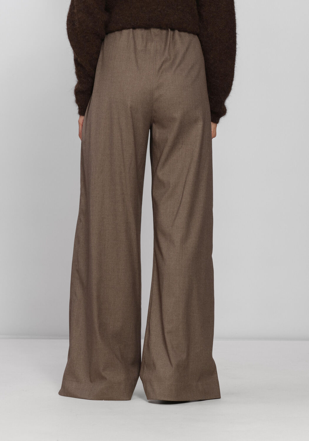 Taupe BY-BAR Weite Hose BENJI MELANGE PANTS - large