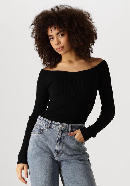 Schwarze CATWALK JUNKIE Tops & T-shirts RIB V-NECK KNIT - large